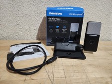 Samson Go Mic Video Portable Multi-Pattern USB Microphone with HD Webcam Black