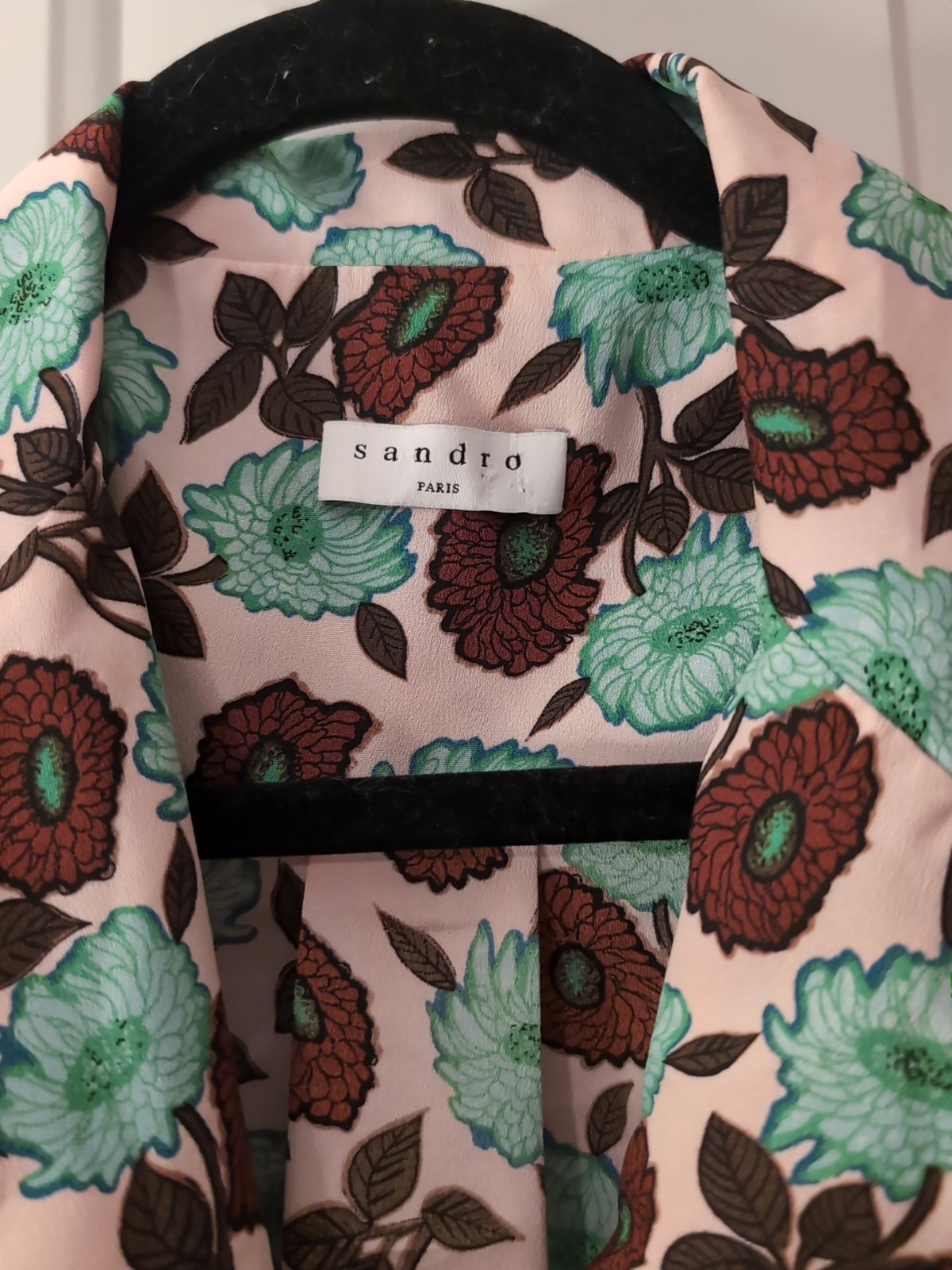 Sandro Floral Button Down Blouse - image 3