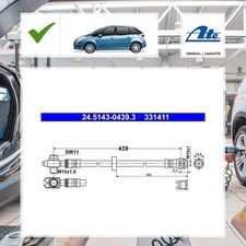 Bremsschlauch Vorne Ate für Audi A3 8L1 1.8