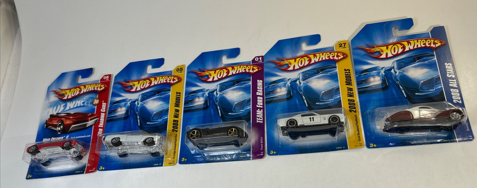 Hot Wheels 2008 Fastback, Ford GTX1, Super Bee, Whip Creamer, Swoop Coupe L5