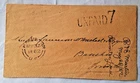 CANADA 1862 HAMILTON POSTAGE DUE COVER WITH UNPAID 7 CACHET