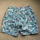 IZOD Saltwater Men’s Hawaiian Floral Pink Flamingo Swim Trunks - Size L - EUC — photo 2