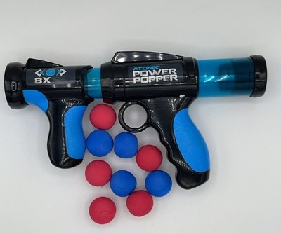  Atomic Power Popper 8x Blue Model  pop blaster w/ 9 foam balls toy 