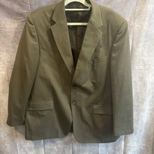 Bert Pulitzer Americana Collection 46R Brown/Green Wool Blend 2-button Blazer 