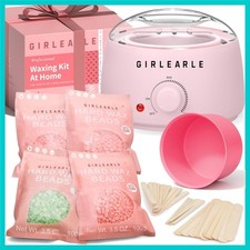 Easy Waxing Kit with Adjustable Warmer  Hypoallergenic Beads for All Skin Types