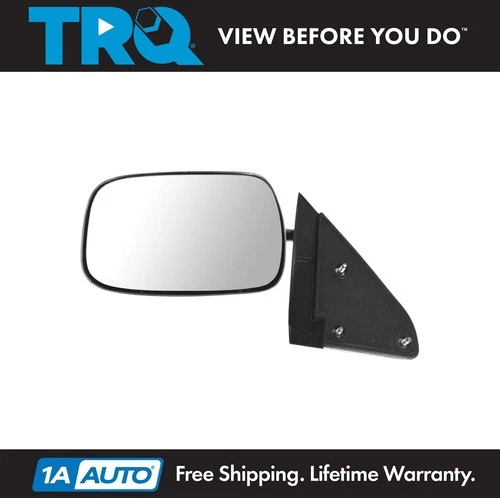 TRQ Mirror Side View Manual Stainless Steel Driver LH for Chevy GMC Pickup CK