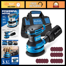 5-inch Electric Random Orbital Sander 3.2a 12800opm 6 Speeds Dust Bag 20 S
