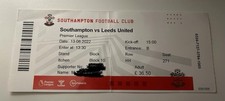 Leeds United Ticket Stub @ Southampton | Premier League | 13/8/2022 | Buy Now!