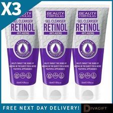 3 x BEAUTY FORMULAS RETINOL ANTI-AGEING GEL CLEANSER 150ML EXTREME MOISTURE NEW