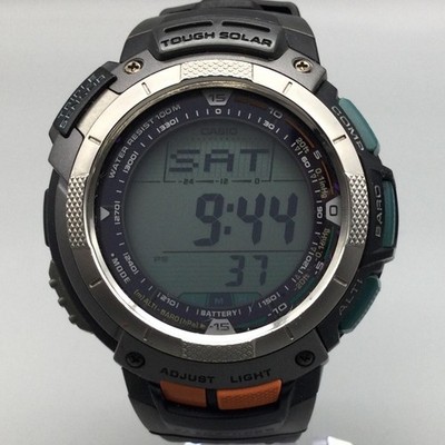 Casio Pathfinder 2894 PAG-80 Mens Watch 46mm Black Tough Solar Triple Sensor