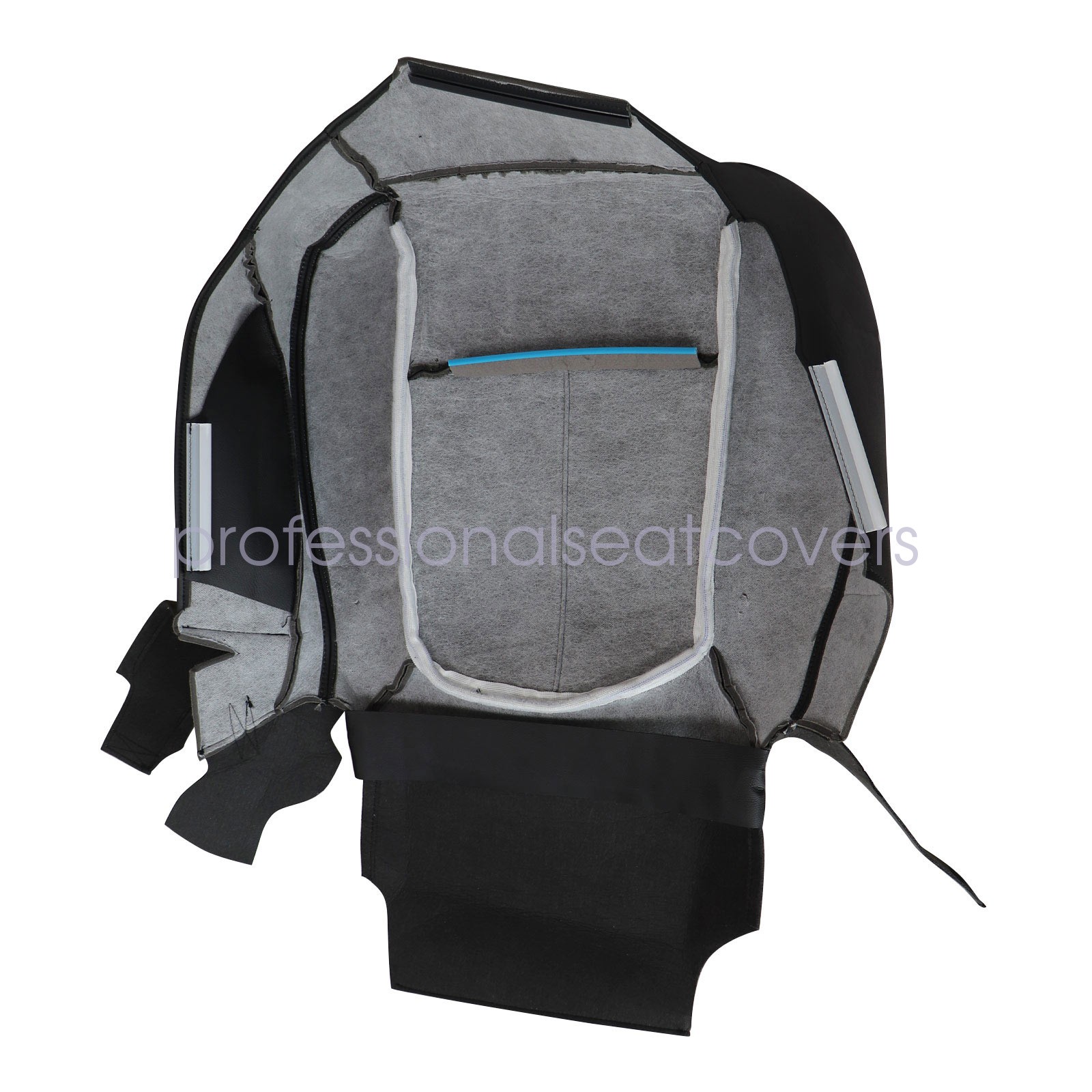 For 2009-2014 Ford F150 Front Bottom & Top Seat Cover Black & Headrest Cover