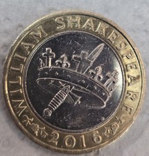 2016 William Shakespeare £2 Coin - Tragedies (Crown and Dagger)