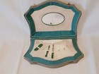 Antique incomplete Manicure Set w/ mirror Dresser Vanity Case — photo 2