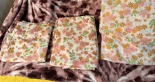 Vintage Floral Full Sheet Set Pink Orange Green Retro Flower Power Bedding