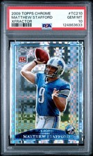 2009 Topps Chrome Matthew Stafford #TC210 X-Fractor Psa 10