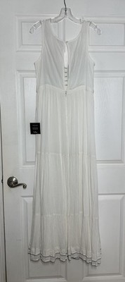 Lulus Tickets To Paradise Embroidered Maxi Dress Women's Sz M White NWT **  | eBay