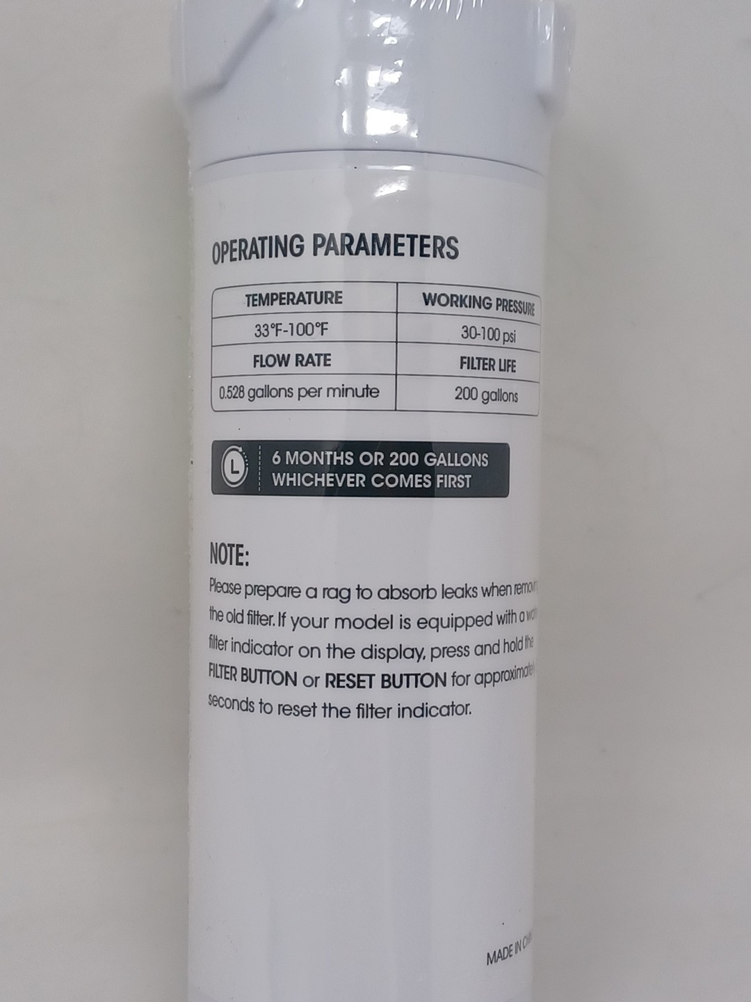 1 Single MARRIOTTO Water Filter Compatible with XWFE (Built-in CHIP) Replacement