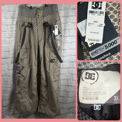 DC Shoes Banshee Ski Snow Pants + Suspenders Mens XL Adjustable Exotex NWT
