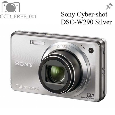 Sony Cyber-shot DSC-W290 Digital Camera 12.1MP 5x Optical Zoom Silver Auto Focus