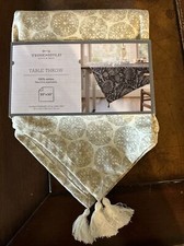 Threshold Table Throw ,50" X 50", Tan brown