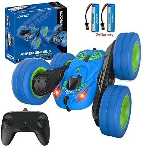 HYPER WHEELS BLUE RC STUNT CAR 1:28 SCALE GHz JJ R/C REMOTE CONTROL CAR