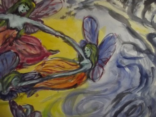 Vintage Watercolour Painting Dancing Fairies by EILEEN WINIFRED COOKE 1924-2007 - Picture 5 of 9