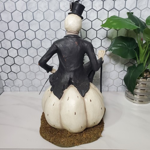 Bethany Lowe Halloween Mr. Skeleton on Pumpkin Figurine Decor #2 - Picture 12 of 24