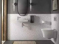 Kohler ModernLife Wall mount Bathroom Sink Small Rectangular, LEFT Side Faucet