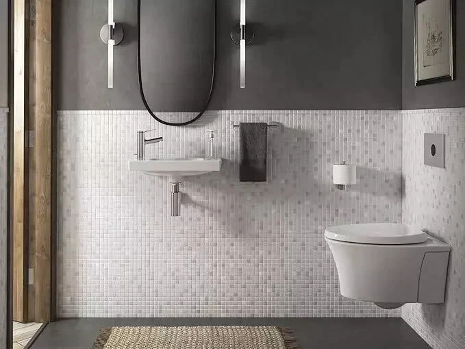 Kohler ModernLife Wall-mount Bathroom Sink Small Rectangular, LEFT Side Faucet - Image 2 of 3