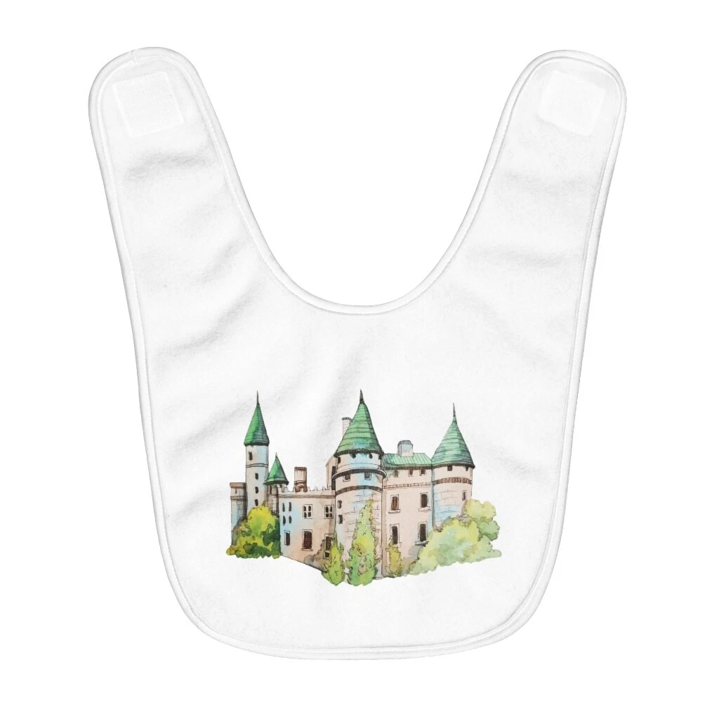 Castle - Fleece Baby Bib