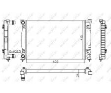 Radiator, Engine Cooling Economy Class NRF 50539A for Audi A4