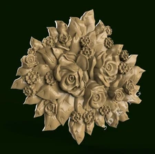 3D STL Model BOUQUET OF FLOWERS for CNC Router Aspire Artcam 3D Printer Engraver