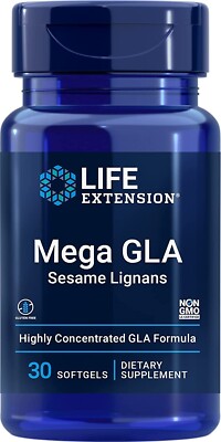 LIFE EXTENSION MEGA GLA Sesam-Lignane 30 Weichkapseln SUPER PREIS