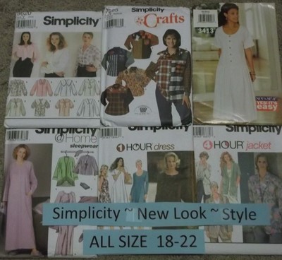 Simplicity Patterns (W) ~ All Patterns are Size 18-22 * ~ * ~ * ~ * ~ * ~ 8400