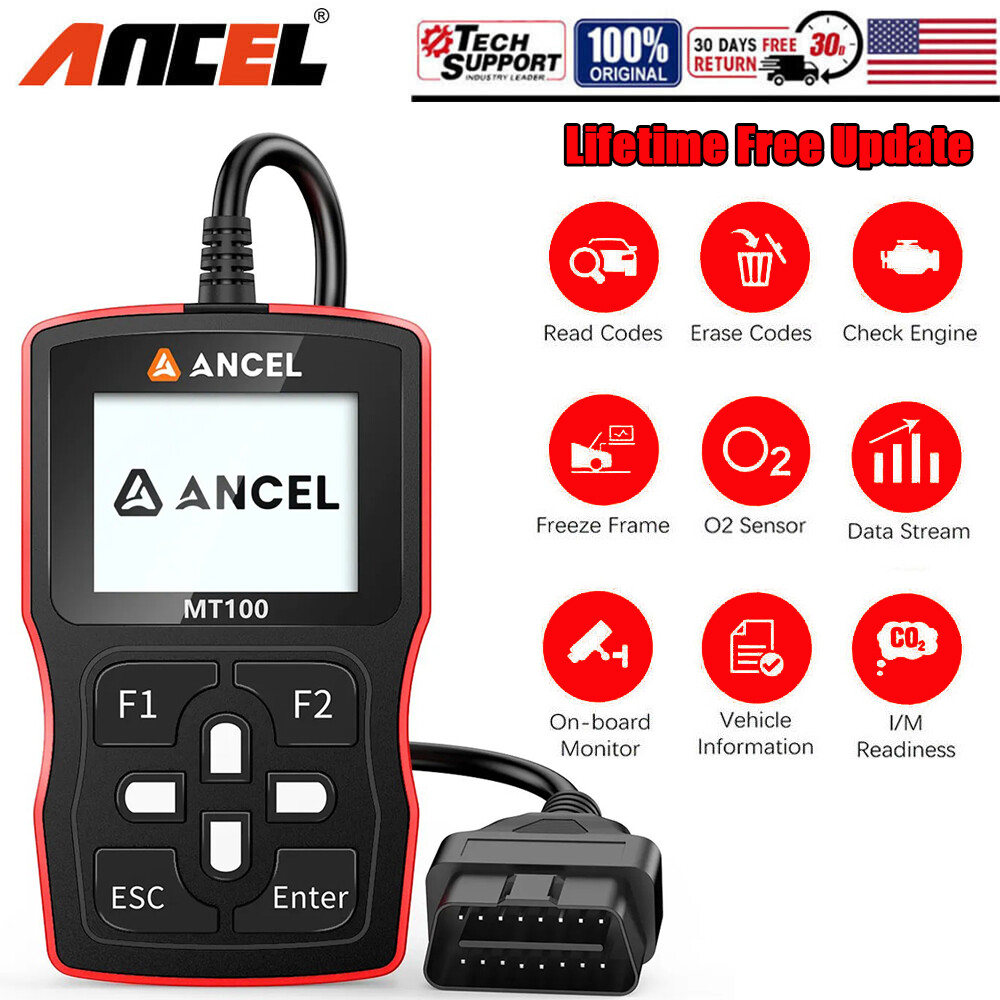 ANCEL MT100 OBD2 Scanner Code Reader Motorcycle Diagnostic Tool Read Clear Fault