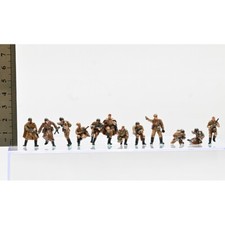 1/72 World War II Soviet Infantry 12 Soldiers handPainted finished Model