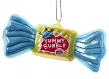 Bubble Gum Blue Glass Christmas Ornament - Kurt Adler - New