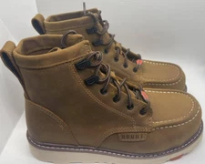 BRUNT The Marin Men's size  6 Unlined  Soft Toe Work Boot Brown color