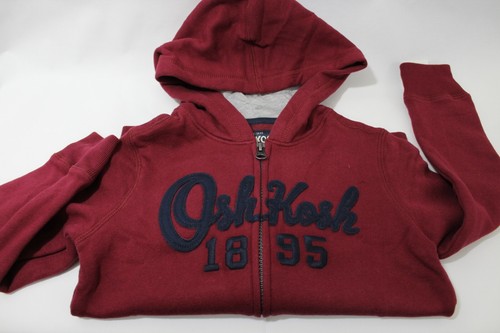 OshKosh Vintage Logo Hoodie Jacket Maroon, Navy Blue -Size 4T - Picture 2 of 9
