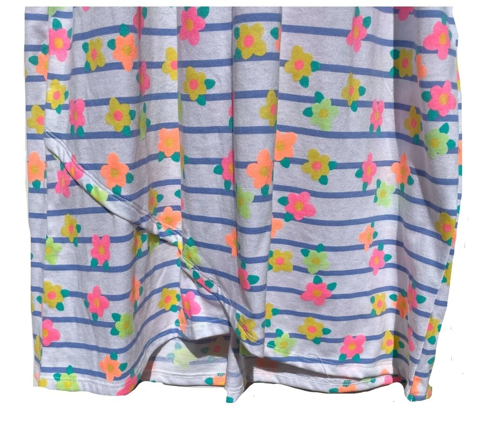 Maxi Vestido Jumping Beans Tulipán Rayas Florales Playa Sol Talla 7 Foto 4 de 4