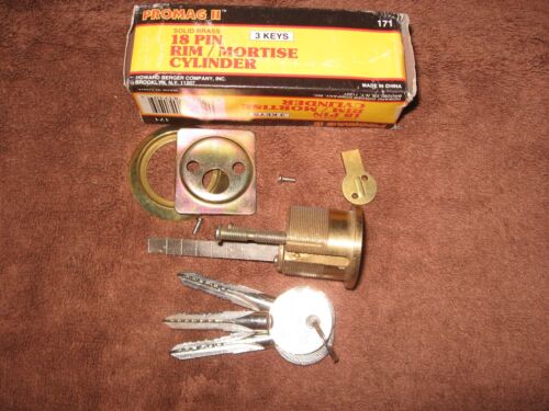 High Security Cross Key 18 pin rim/mortise lock cylinder - Foto 1 di 2
