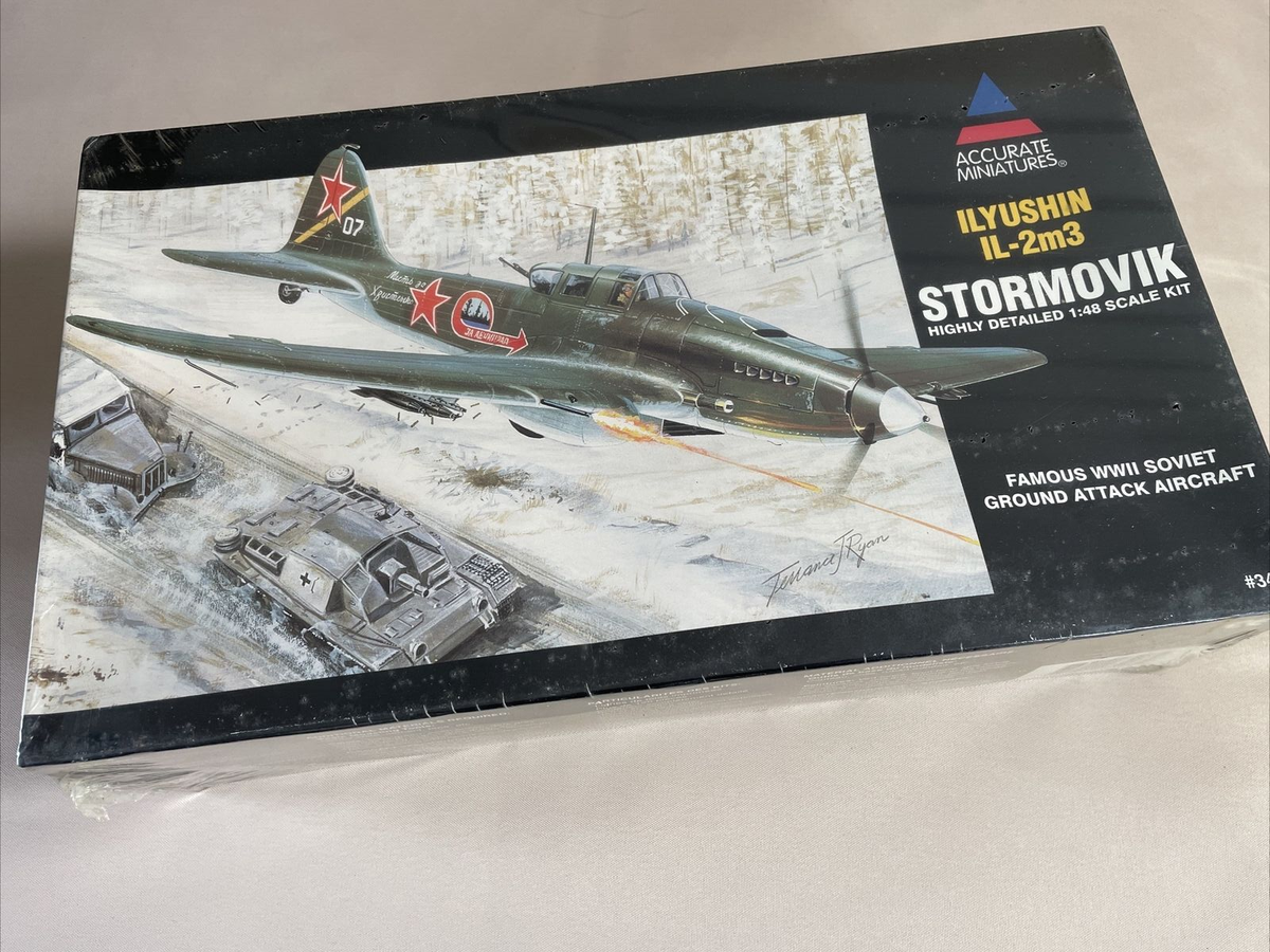 1/48 IL-2m3 Stormovik 3点セット Accurate Miniatures 1:48 Ilyushin IL2-M3 Stormovik Kit