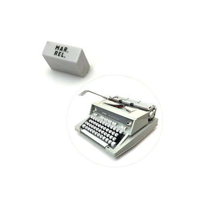 White Margin Release Key for Hermes 3000 Typewriter Vtg Media Keyboard Keytop