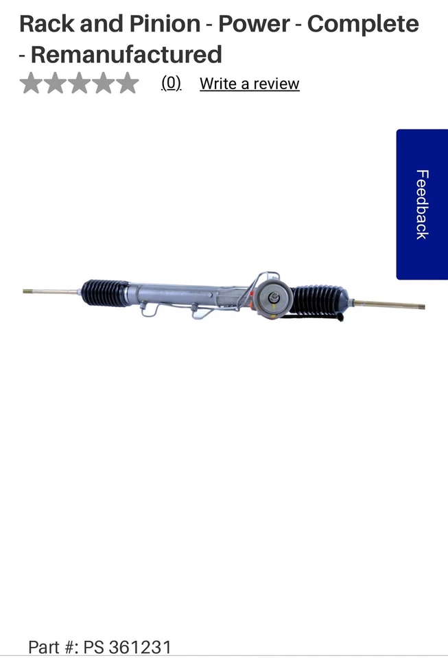 Napa Auto Parts Power Steering Rack And Pinion 1997-2003 Pontiac Grand Prix GTP - Image 2 of 4