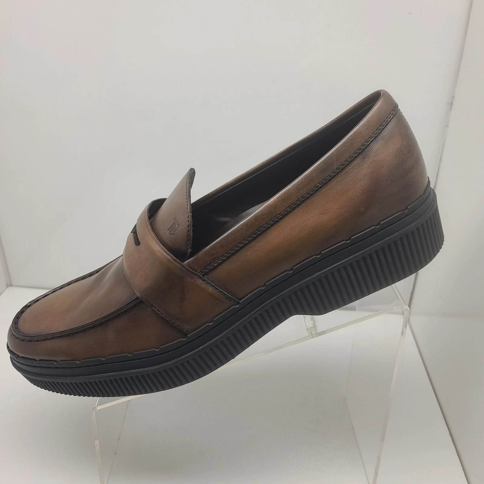 TOD’S Scarpe mocassini Tod's da uomo in pelle marrone Penny US 14 UK 13
