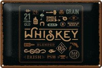 Blechschild Spruch Whiskey Alkohol Blended Irish Pub 30X20 Cm Schild Tin Sign