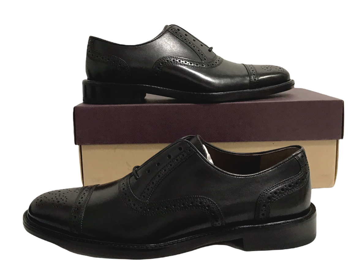 Men's Johnston \u0026 Murphy Daley Cap Toe Shoe, Size: 9.5, Black