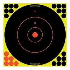 Birchwood Casey Shoot-N-C Target 12" Rd Bullseye Adhesive Paper 5 Pack High-Vis