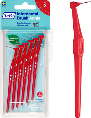 TEPE Angle Interdentalbürsten Rot ISO 2 0.5mm für schwer zugängliche Stellen