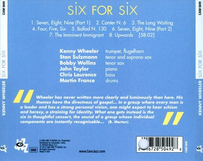 KENNY WHEELER SIX FOR SIX NEW CD